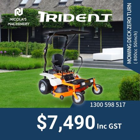 TRIDENT 800cc 50inch MOWING DECK ZERO TURN ELECTRIC START SYSTEM & DUAL HYDROSTATIC DRIVE image