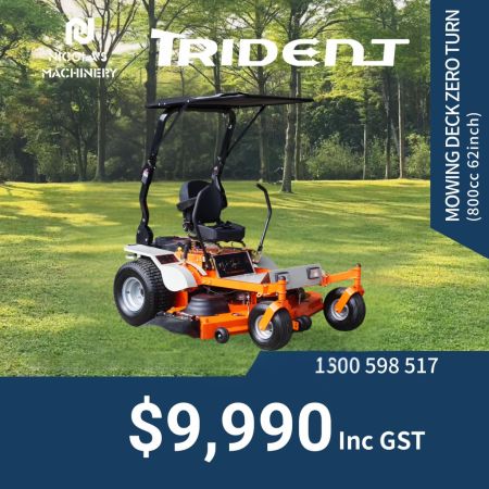 TRIDENT 800cc 62inch MOWING DECK ZERO TURN ELECTRIC START SYSTEM & DUAL HYDROSTATIC DRIVE image