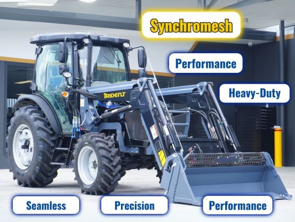 TRIDENT PLUS SYNCHROMESH MODEL 75HP 4WD A/C CABIN TRACTOR WITH 4IN1 BUCKET (4,300KG GROSS WEIGHT & 1,000KG FRONT LOADER LIFTING CAPACITY) 5 YEARS LABOUR AND PARTS WARRANTY AUSTRALIA WIDE DELIVERY & SUPPORT image