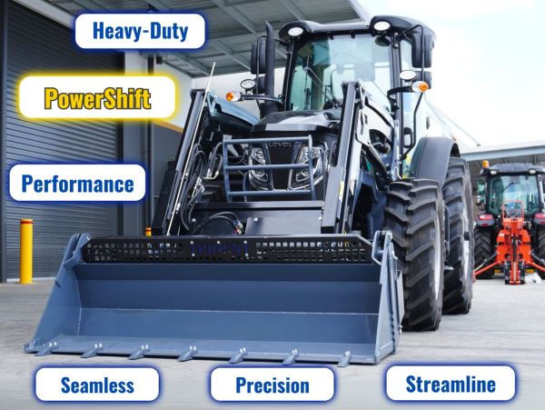 TRIDENT PLUS POWERSHIFT MODEL 110HP 4WD A/C CABIN TRACTOR WITH 4IN1 BUCKET (POWER SHUTTLE & 1,500KG FRONT LOADER LIFTING CAPACITY) 5 YEARS LABOUR AND PARTS WARRANTY AUSTRALIA WIDE DELIVERY & SUPPORT image