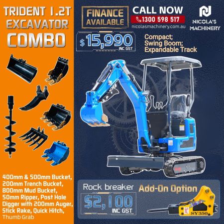 TRIDENT 1.2T EXCAVATOR COMBO DEAL (NEWLY UPGRADED) image