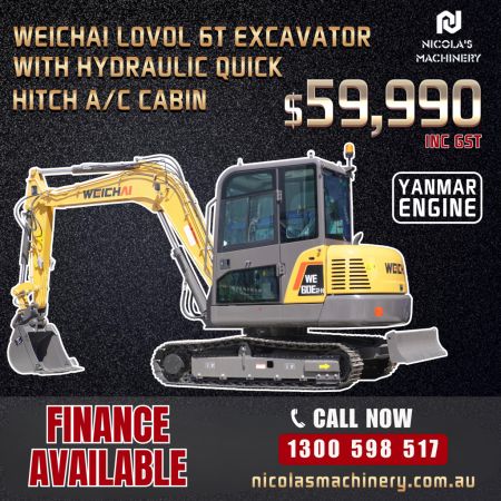 Trident 6T EXCAVATOR WITH HYDRAULIC QUICK HITCH image