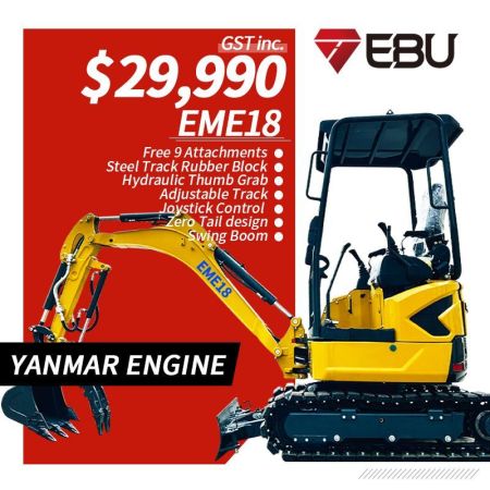 Yanmar Engine EME18 Excavator Swing Boom, Adjustable Track image