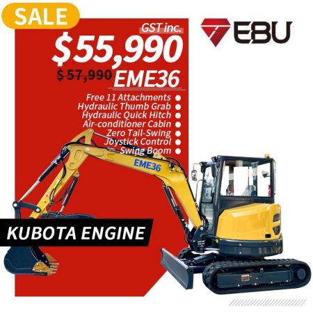 Kubota Engine EME36 Excavator Swing Boom, A/C Cabin image