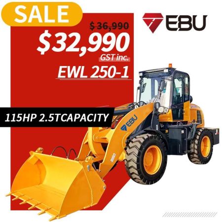 115HP EWL250-1 2.5T Wheel Loader With Hydraulic Quick Hitch image