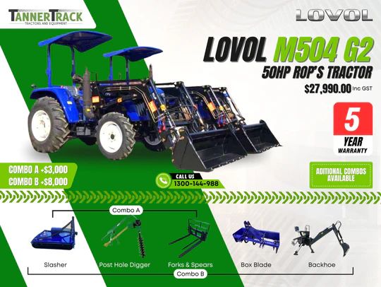 LOVOL M504 TB-1, 50hp Rops with 4in1 Loader image