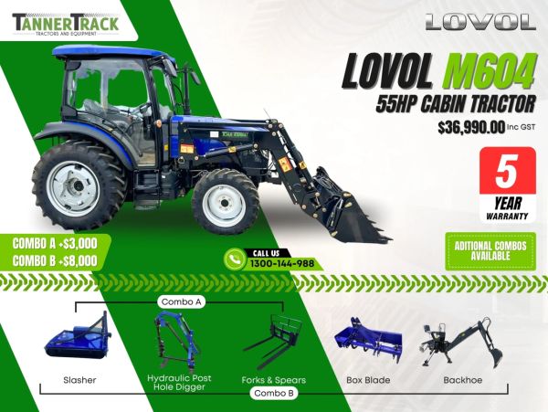 LOVOL M604 TB-2, 60hp Cabin Tractor with Front End Loader image