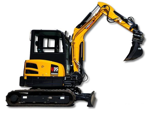 U35 Yuchai 2024 Model Mini Excavator 3.8T with AC Cabin + Hitch & Buckets! image