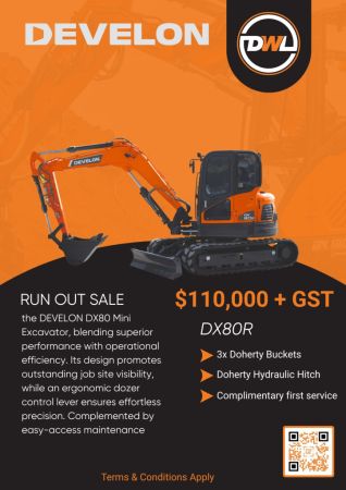 Develon DX80R Tracked-Excav image