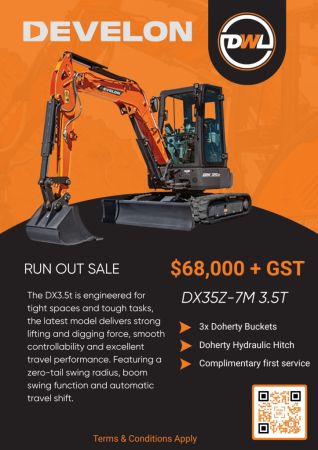Develon DX35Z Tracked-Excav -7M image