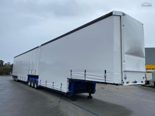2017 Vawdrey VBS3 Tri Axle Double Drop Curtainside Combination image