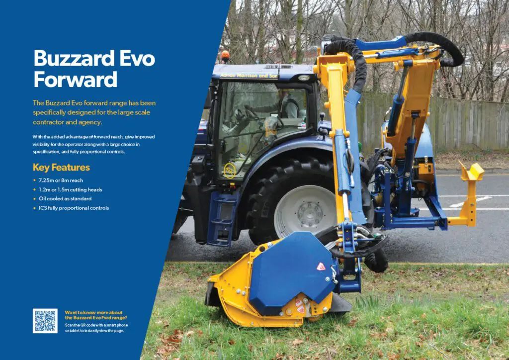 Bomford Buzzard Evo 7.25m Fixed Forward Arm Reach Arm Flail Mower