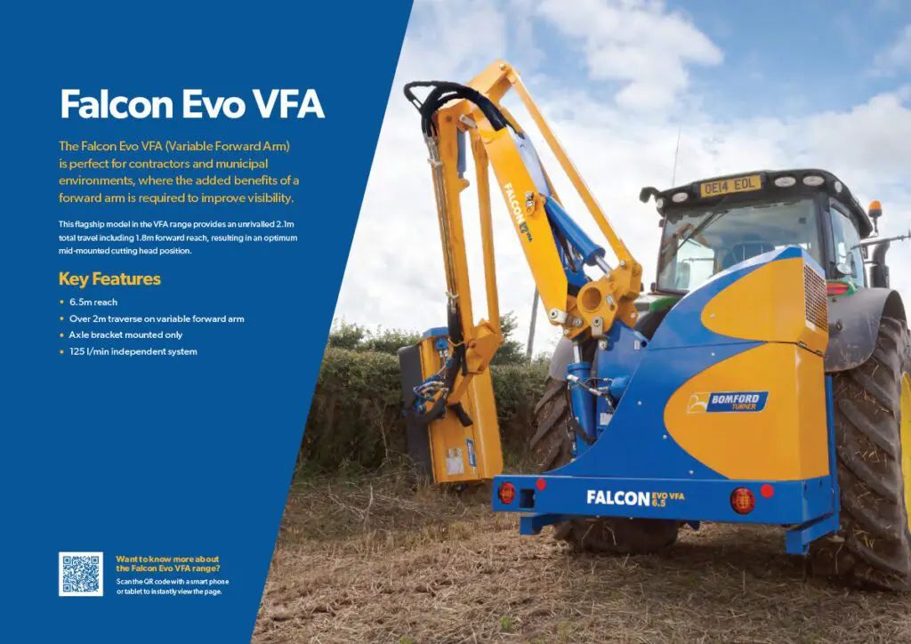 Bomford Falcon Evo Vfa 6.5m Variable Forward Arm Reach Arm Flail