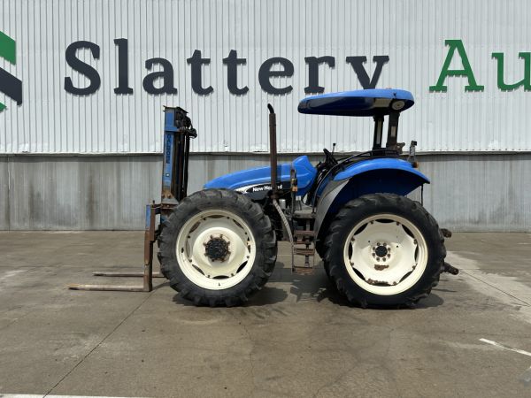 New Holland TD95D Tractor With Forklift Attachment image