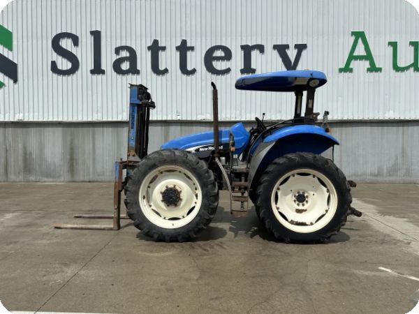 New Holland TD95D Tractor With Forklift Attachment image