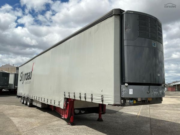 2021 Vawdrey VBS30D Tri Axle Drop Deck Refrigerated Curtainside Trailer image